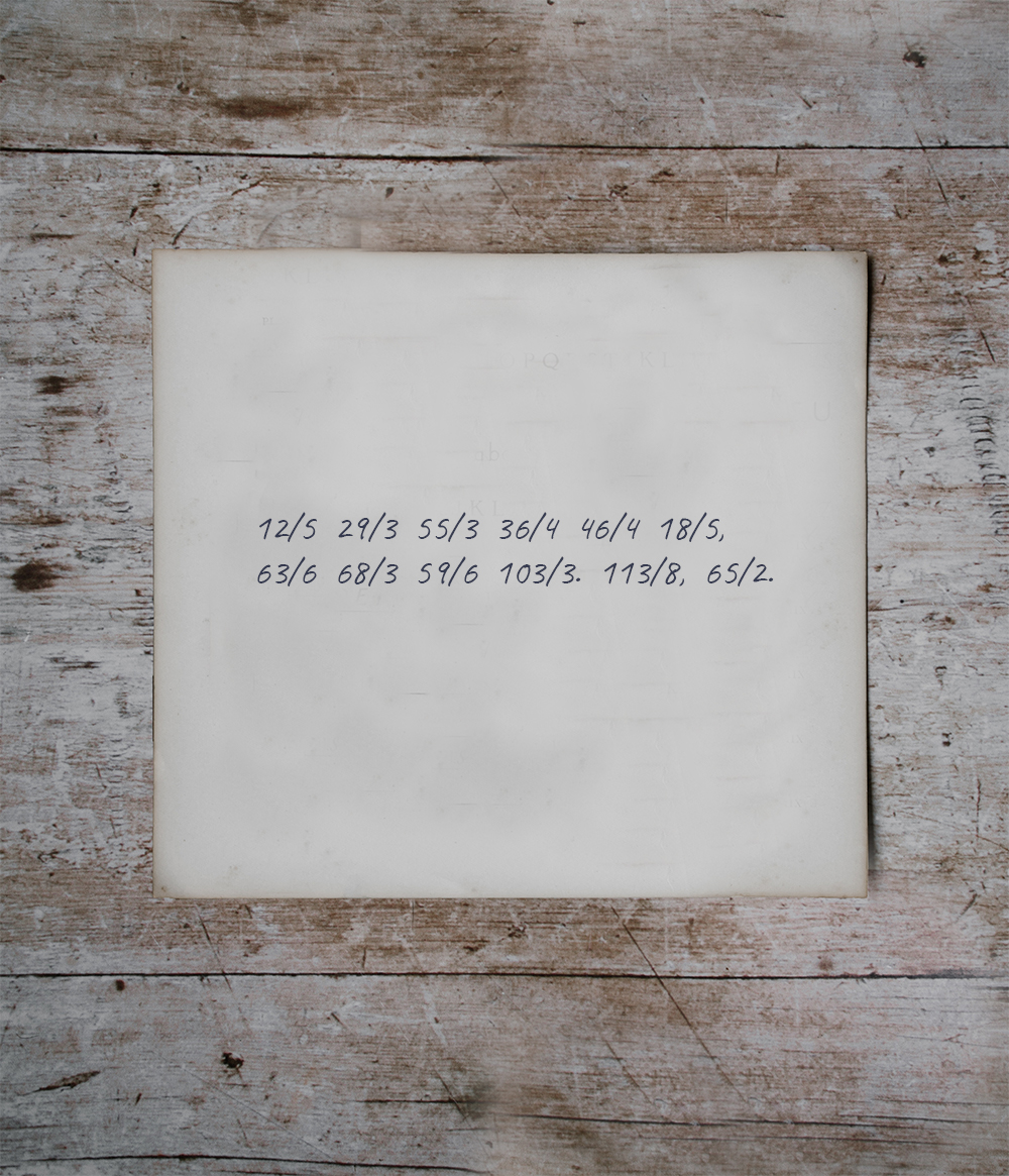 Die Notiz aus dem Briefumschlag